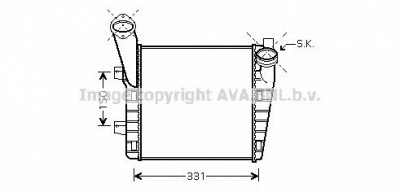 AVA QUALITY COOLING vwa4234 -  Интеркулер